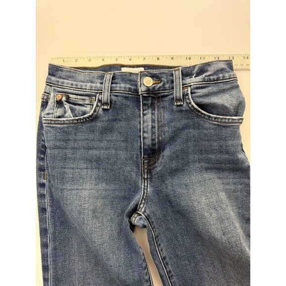 Hudson Rosalie High Rise Wide Leg Jeans Women 24 Two Tone Color Block Denim Boho - Picture 8 of 11